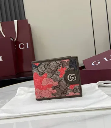 Gucci 834694 Pink Camouflage GG Bifold Wallet 19x10x2cm #A61868