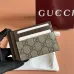 Gucci 856561 Card Case - GG Supreme Canvas &amp; Leather (Black/Beige) #A60530