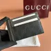 Gucci 856561 Card Case - GG Supreme Canvas &amp; Leather (Black/Beige) #A60530