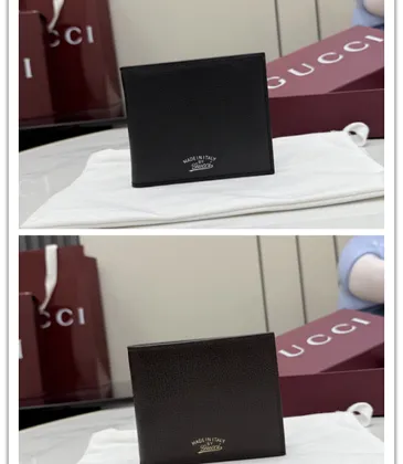 Gucci Leather Bifold Wallet Style 867325 Brown 11x9cm #A62926