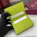 Gucci Beige GG Supreme And Neon Green Leather Bi Fold Wallet With GG Logo size:11×8×3cm #A54117