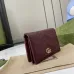 Gucci Quilted Leather Wallets With Double G Hardware In Burgundy And Beige #A52608