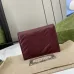Gucci Quilted Leather Wallets With Double G Hardware In Burgundy And Beige #A52608