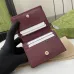 Gucci Quilted Leather Wallets With Double G Hardware In Burgundy And Beige #A52608