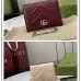 Gucci Quilted Leather Wallets With Double G Hardware In Burgundy And Beige #A52608