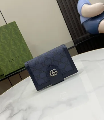 Gucci Blue GG Supreme Canvas Wallet With Double G Hardware #A52609