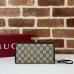 Gucci Zip-Around Wallet with Signature GG Canvas, Orange Trim &amp; Detachable Strap, Stylish &amp; Practical for Everyday Use #A56006