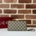 Gucci Zip-Around Wallet with Signature GG Canvas, Orange Trim &amp; Detachable Strap, Stylish &amp; Practical for Everyday Use #A56006
