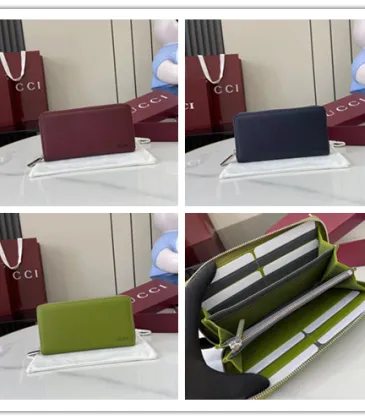 Gucci Zip Around Wallets In Assorted Rich Colors And Organized Interiors #A52617