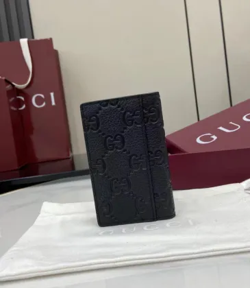 Gucci Embossed Leather Bifold Card Holder: Compact Luxury for Essentials size:12×7.5cm #A53538