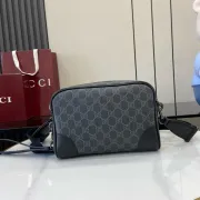 Gucci GG Supreme Canvas Crossbody Bag With Leather Accents size:23×16×8cm #A53921