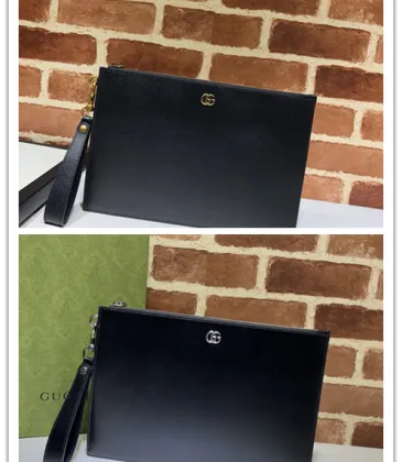 Gucci Leather Clutch Bags With Signature Double - G Hardware size:30×20cm #A53674