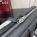 Gucci Black Leather Briefcase With Signature Web Stripe And Sophisticated Design #A50282