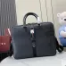 Gucci Men's Briefcase In Black Pebbled Leather With Signature Web Accent And Lock #A50716