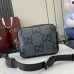 Gucci GG Supreme Canvas Crossbody Bag With Leather Trim And Adjustable Strap #A50421