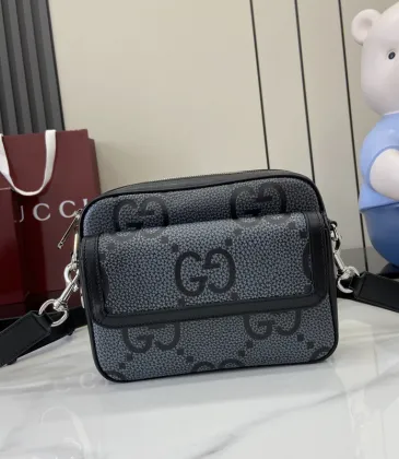 Gucci GG Supreme Canvas Crossbody Bag With Leather Trim And Adjustable Strap #A50421