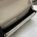 Gucci Black/White Leather Chain Shoulder Bag With Iconic Double G Hardware size:20×12×4cm #A54063