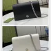Gucci Black/White Leather Chain Shoulder Bag With Iconic Double G Hardware size:20×12×4cm #A54063