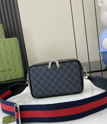 Gucci GG Supreme Canvas Crossbody Bag With Web Stripe Strap #A52612