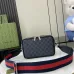 Gucci GG Supreme Canvas Crossbody Bag With Web Stripe Strap #A52612