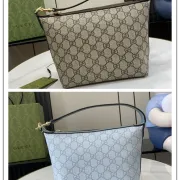 Gucci GG Supreme Canvas Handbags In Classic And Light Blue Patterns #A52613