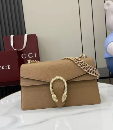Gucci Dionysus Leather Shoulder Bag With Iconic Gold - Toned Chain And Buckle  #A52733