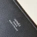 Hermès Leather Zip - Around Wristlet Clutches In Brown And Black With Branded Detailing #A50707