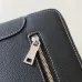 Hermès Leather Zip - Around Wristlet Clutches In Brown And Black With Branded Detailing #A50707