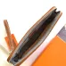 Hermès Leather Zip - Around Wristlet Clutches In Brown And Black With Branded Detailing #A50707