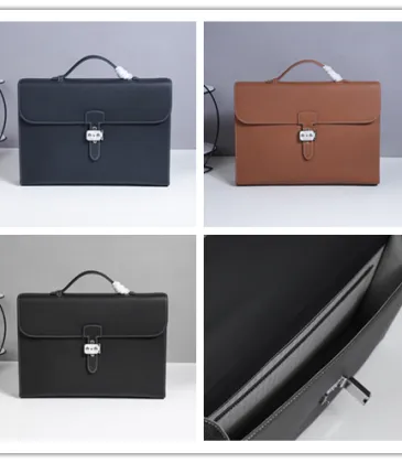 HERMES Leather Briefcase Collection: Timeless Design for the Discerning Professional size:39×29×6cm #A53668