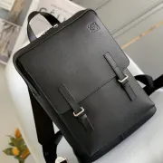 LOEWE Military backpack in soft grained calfskin Anthracite Size:39*28.5*11cm #A49107