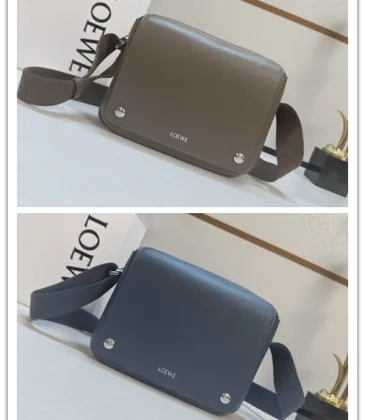 LOEWE Blue Leather Crossbody Bag With Minimalist Design And Adjustable Strap size:23×18×9cm #A54073