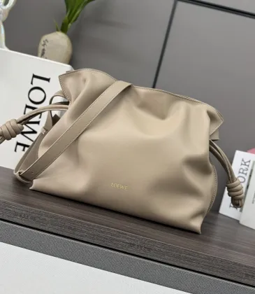 Loewe 262386 Flamenco Drawstring Pouch in Napa Calfskin Size 30x24.5x10.5CM #A62918 Loewe 262386 Flamenco Drawstring Pouch in Napa Calfskin Size 30x24.5x10.5CM #A62918