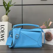Stunning Loewe Puzzle Bag In Vibrant Blue Showcasing Iconic Geometric Craftsmanship #A50416