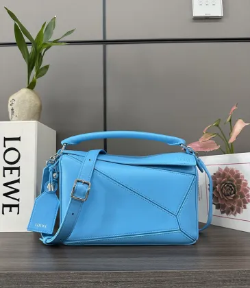 Stunning Loewe Puzzle Bag In Vibrant Blue Showcasing Iconic Geometric Craftsmanship #A50416