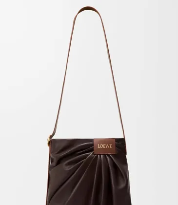 Loewe Draped Handbag (012537) - Soft Nappa Leather, Adjustable Strap, LOEWE Logo Buckle, 291330CM #A59984
