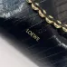 Loewe Flamenco Purse Croc-Effect Leather Shoulder Bag, 30 x 10.5 x 20 cm #A63233