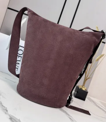 Loewe Loop Suede Bucket Shoulder Bag, 39 x 15.5 x 39 cm #A63228