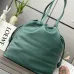 Loewe Green Leather Drawstring Tote Bag With Bold Branding For Chic Everyday Use #A50065
