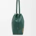 Loewe Green Leather Drawstring Tote Bag With Bold Branding For Chic Everyday Use #A50065