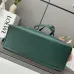 Loewe Green Leather Drawstring Tote Bag With Bold Branding For Chic Everyday Use #A50065