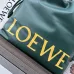 Loewe Green Leather Drawstring Tote Bag With Bold Branding For Chic Everyday Use #A50065