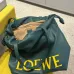 Loewe Green Leather Drawstring Tote Bag With Bold Branding For Chic Everyday Use #A50065