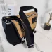 Loewe Men's Messenger Bag - Black Canvas &amp; Tan Suede, Signature Anagram Logo, Versatile Crossbody for Urban Style #A56736