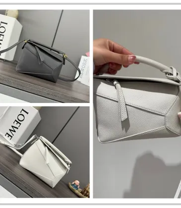 Loewe Puzzle Bags In Stylish Shades Showcasing Unique Geometric Design #A50417