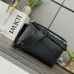 Loewe Puzzle Bag - Black Grained Leather, Geometric Design, Top Handle &amp; Adjustable Strap, Luxury Shoulder Bag for Women #A56887