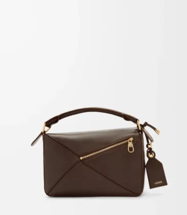 Loewe Puzzle Bag - Multi-Tone Leather with Woven Handle, Adjustable Strap, Geometric Design, Luxury Crossbody Bag for Women #A56875