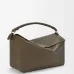 Loewe Puzzle Bag - Olive Green Grained Leather, Geometric Design, Top Handle &amp; Adjustable Strap, Luxury Shoulder Bag for Women #A56876
