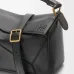 Loewe Black Leather Puzzle Bag With Geometric Design And Adjustable Strap For Modern Chic #A50043
