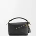 Loewe Black Leather Puzzle Bag With Geometric Design And Adjustable Strap For Modern Chic #A50043